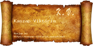 Kaszap Viktória névjegykártya